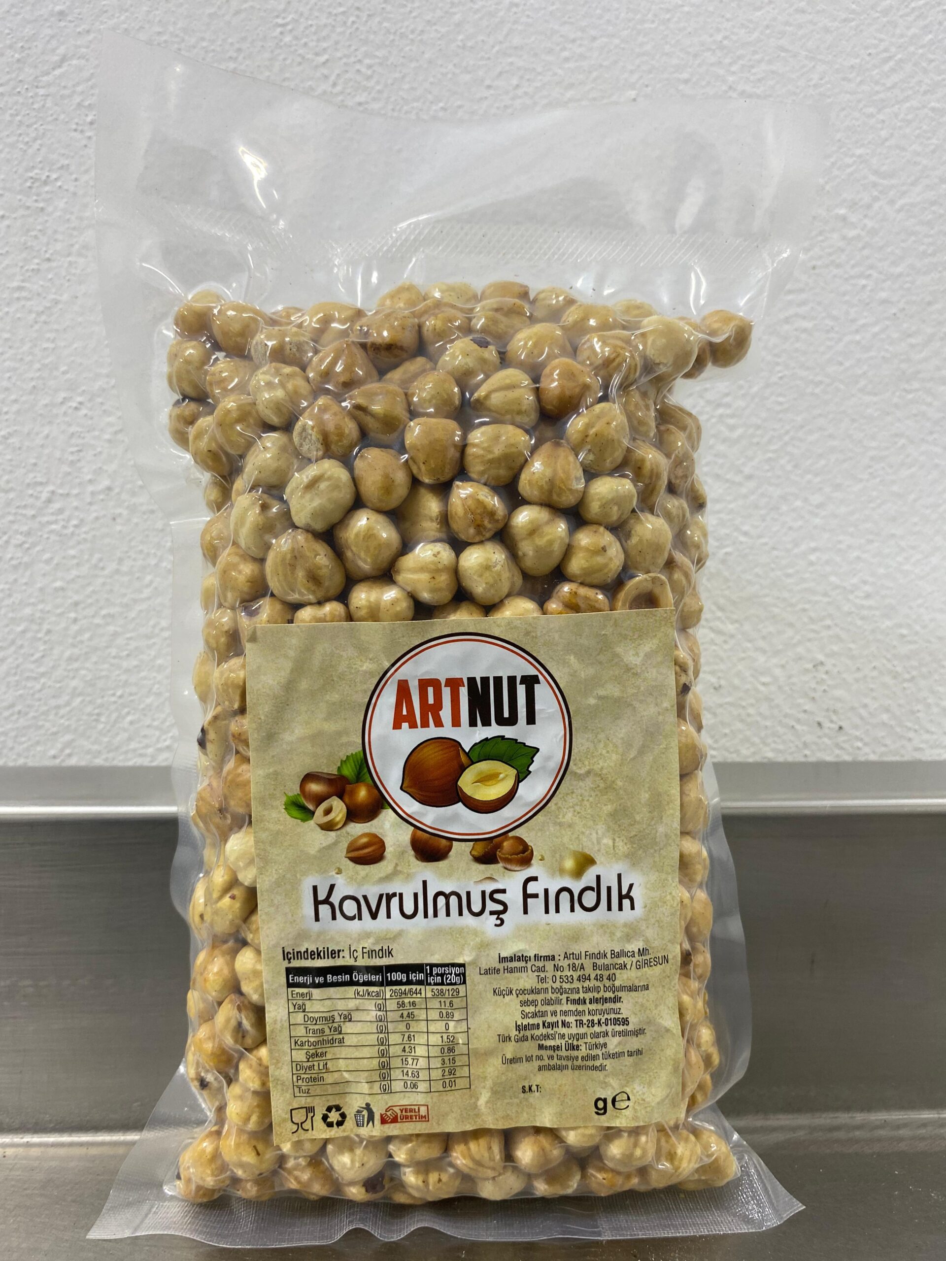 ARTNUT kavrulmuş fındık paketi