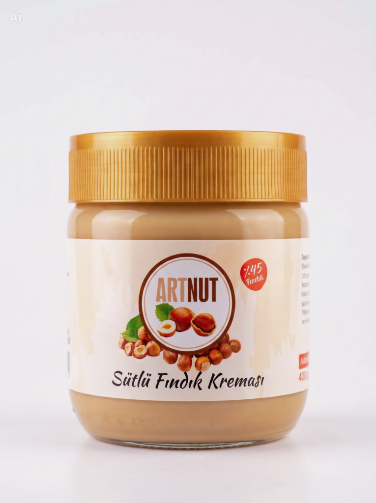 ARTNUT sütlü fındık kreması 400 g kavanoz – Giresun fındığı